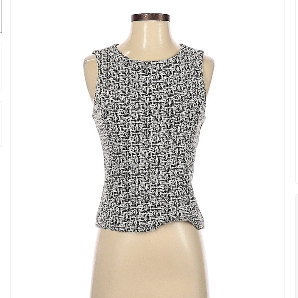 Banana Republic Black and White Top Professional Blouse